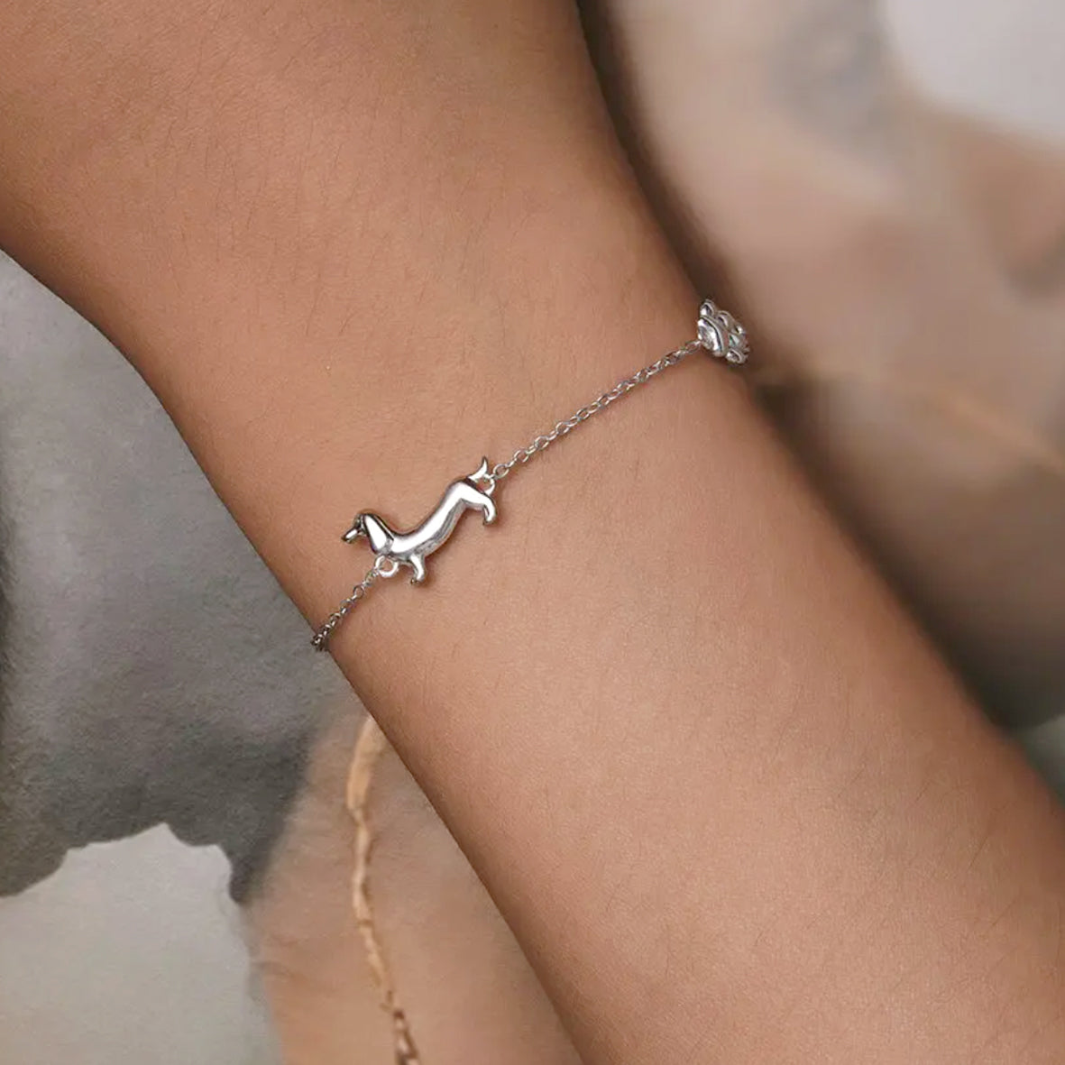 Pulsera 100% Plata 925 Dachshund ¡NUEVO!